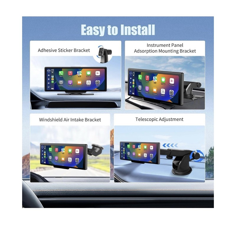 M CARKUMI Wireless Carplay Screen for Car, 10.26" Portable Car