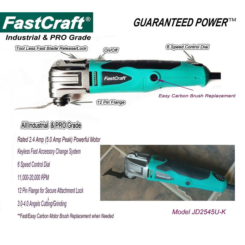 FastCraft 42pc Multi Tool -New Oscillating Tool Model JD2545U-K Great