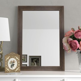 HelloWall Bathroom Mirror Frame Border Peel and Stick Wood Wallpaper Borders Tape Mirror Frame Border Peel and Stick for Bathroom Wall Decor Waterproof Wood Repair Patch Bulletin Board Borders 3"x197"