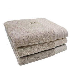 SONGWOL Hotel Collection Premium Large Face Towels (Set of 3) | 20 X 40 inch, 470 GSM | Absorbent Combed Cotton Fabric | Cross Hemmed | Made in Korea (Brown)