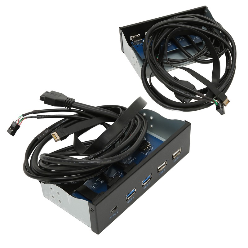 5.25 Inch Media Dashboard 2xUSB3.0 2xUSB2.0 1xType C 10Gbps High