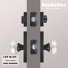 BonKuDoo Glass Crystal Door Knobs with Deadbolt, Single Cylinder Deadbolt