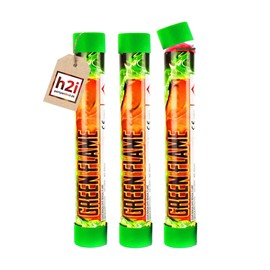 h2i Bengalo - Bengal Fire | Pack of 3 | Green | 40 s | Powerful Hand Torch for Spectacular Light Effects | Luminous Torch & Lance Light with Bright Flame & Smoke | Ideal for Parties & Events | Cat F1