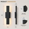 OUVR Outdoor LED Wall Light, Modern Exterior Sconce, Waterproof Porch