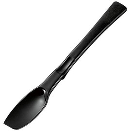 Shimomura KIB-607 Kitchen Bar, Soft Spoon, Made in Japan, Niigata, Tsubamesanjo, 6.9 x 1.1 x 0.6 inches (174 x 27 x 15 mm), Black