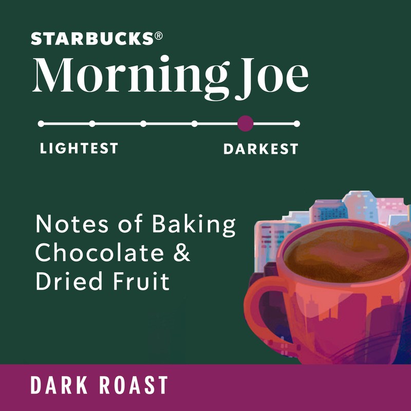 Starbucks Ground Coffee, Dark Roast Hot or Iced Coffee, Morning