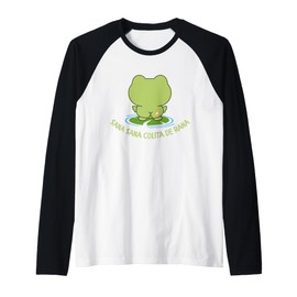 Funny Frog Sana Sana Colita de Rana band-aide Raglan Baseball Tee