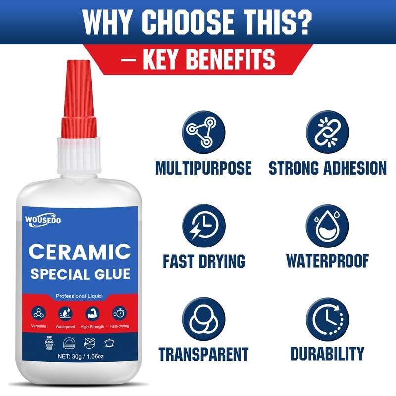30g x 2 Pcs Ceramic Super Glue - Fast Setting