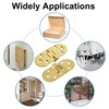INCREWAY 4 Pack Solid Brass Round Edge Folding Hinges Sewing