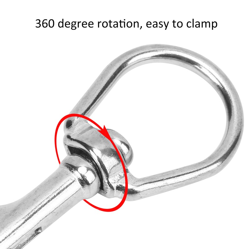 L100MM SpringSnap Clip Diving Hook Double Ended Stainless Steel Spring