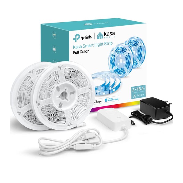 Kasa Smart LED Light Strip, RGB, 32.8ft(2 Rolls of 16.4ft.)