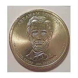 The Abraham Lincoln Presidential Golden Dollar Uncirculated Coin 2010 D Mint
