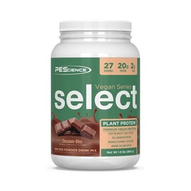 PEScience Select Vegan Protein - Premium Plant-Based Powder for Muscle Growth & Recovery - 20g Protein, 1g Sugar, Soy-Free, Gluten-Free, Lactose-Free - 27 Servings:_Vegan Chocolate Bliss_27