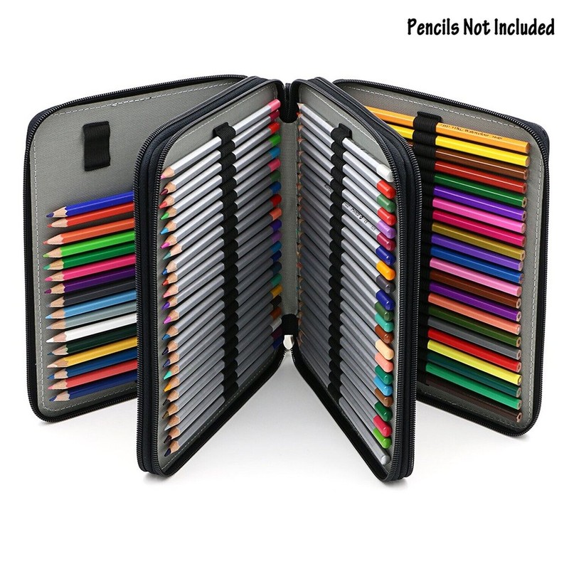BTSKY Deluxe PU Leather Pencil Case For Colored Pencils -