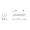 DAIDOHANT Ultra Low Head Tapping Screw, Hanging Pack (For Use