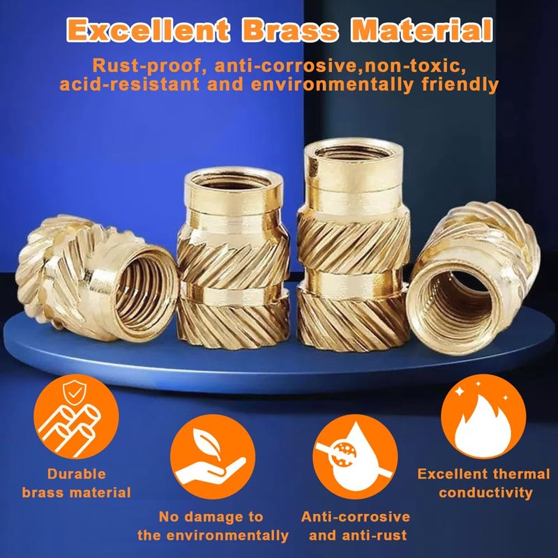 340 Pcs Threaded Inserts for Plastic, M2 M2.5 M3 M4