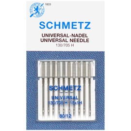 SCHMETZ Universal (130/705 H) Household Sewing Machine Needles - Carded - Size 80/12-10 Pack