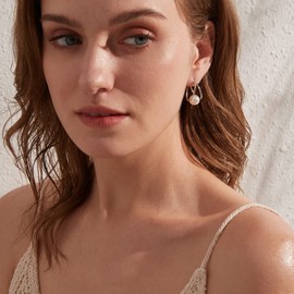 Pearl Drop Earrings Pearl Earrings Pearl Diamond Earrings Dangle Pearl Earrings Silver Pearl Earrings for Women Sterling Silver Leverback Pearl Earrings Pearl Leverback Earrings White Pearl Earrings