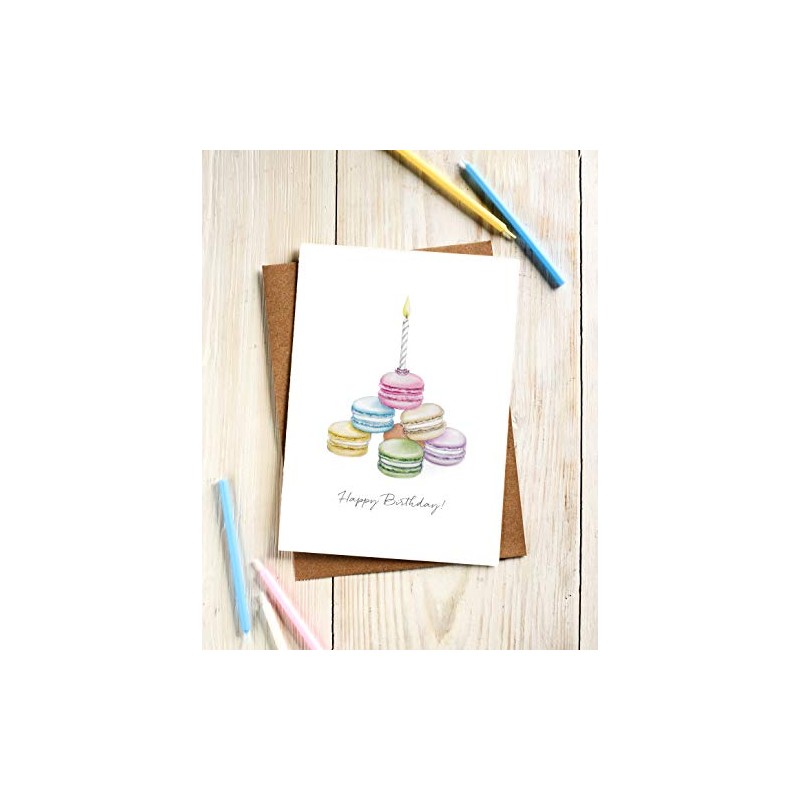 Lottie Murphy Macaron Birthday Card - Female Birthday Card -