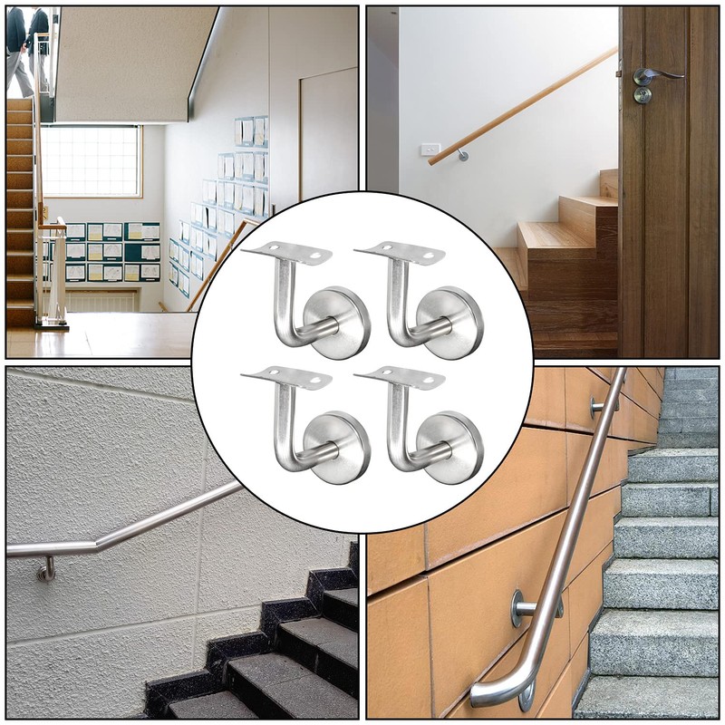 ZUZGO Handrail Holder Stainless Steel Handrail Support Handrail Attachment for