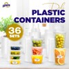 Supreme Deli Plastic Storage Containers with Lids 8oz, 16oz, 32oz