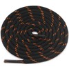 DELELE 2 Pair Thick Round Climbing Shoelaces Black Orange Dots