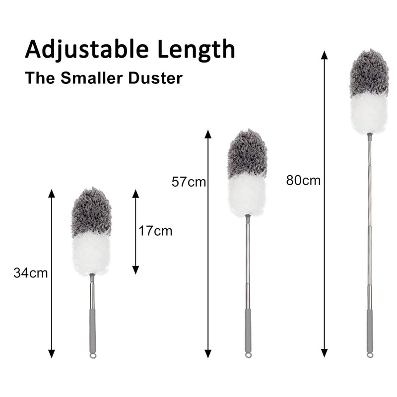 BOOMJOY Microfiber Feather Duster with Extendable Pole and Bendable Head,