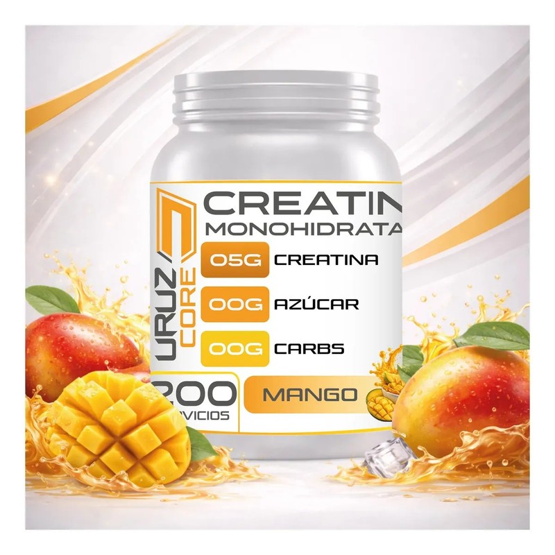 Suplemento En Polvo Creatina Monohidratada 1kg Uruz Core Mango