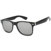 OWL Retro Two -Tone Vintage Sunglasses Silver Light Mirror Lens