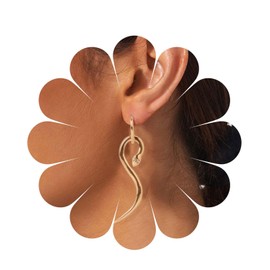 Inilbran Punk Snake Earrings Gold Snake Drop Earrings Vintage Snake Serpent Earring Minimalist Snake Animal Earrings Jewelry for Women and Girls
