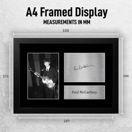 HWC Trading FR A4 Paul McCartney The Beatles Gifts Printed Signed Autograph Picture for Music Memorabilia Fans - A4 Framed