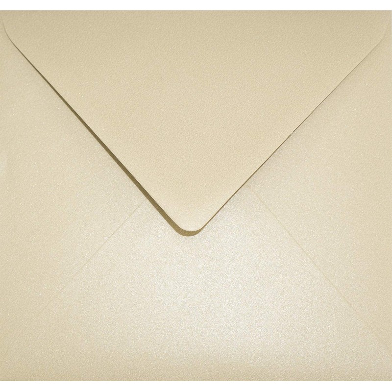 Netuno 25 Square Envelopes Mother of Pearl Sand 153 x