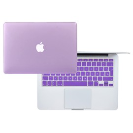 Adversus Kit de Protección Carcasa con Protector de Teclado En ESPAÑOL para MacBook Air 13 Model A1369 / A1466 Morado