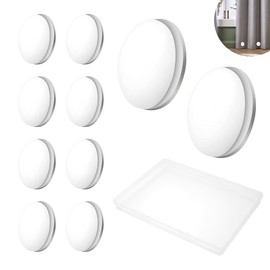 AMONENZ Pack of 10 Magnetic Shower Curtain Weights, Round Shower Curtain Weights, White Curtain Weights, for Shower Curtains, Bed Sheets, Tablecloths