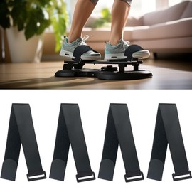 4 PCS Ellipse Leg Exerciser Machine Pedal Straps, Adjustable Elliptical Trainer Pedal Belt for Under Desk Elliptical Peddler Pedal Exercixer for Seniors Fitness Home Sports Accessories