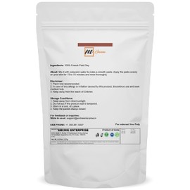 mGanna French Pink Clay Powder 0.5 LBS / 227 GMS Rose Clay for DIY Facial Masks, Creams, Soft Peels and Scrubs, and Soap Making