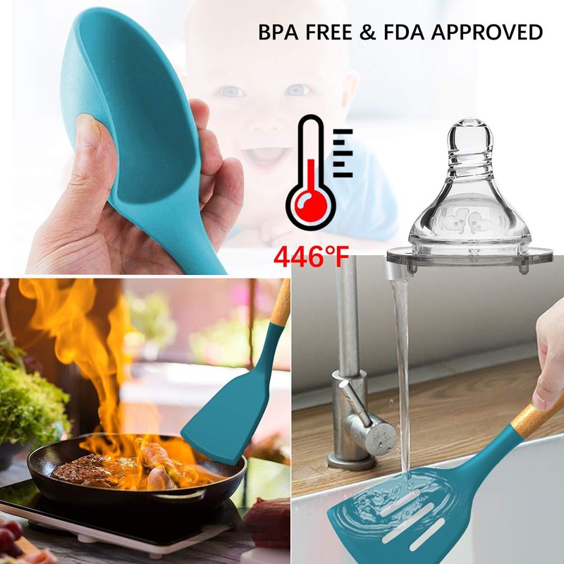Umite Chef Kitchen Cooking Utensils Set, 33 pcs Non-stick Silicone