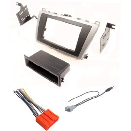 ASC Car Stereo Dash Install Kit, Wire Harness, and Antenna Adapter for 2009 2010 2011 2012 2013 Mazda 6 Mazda6