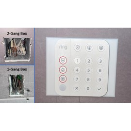 Wall/Electrical Box Mount for Ring Alarm Keypad (Gen 2) - 3D Printed (Ring Keypad Not Included) (Large)