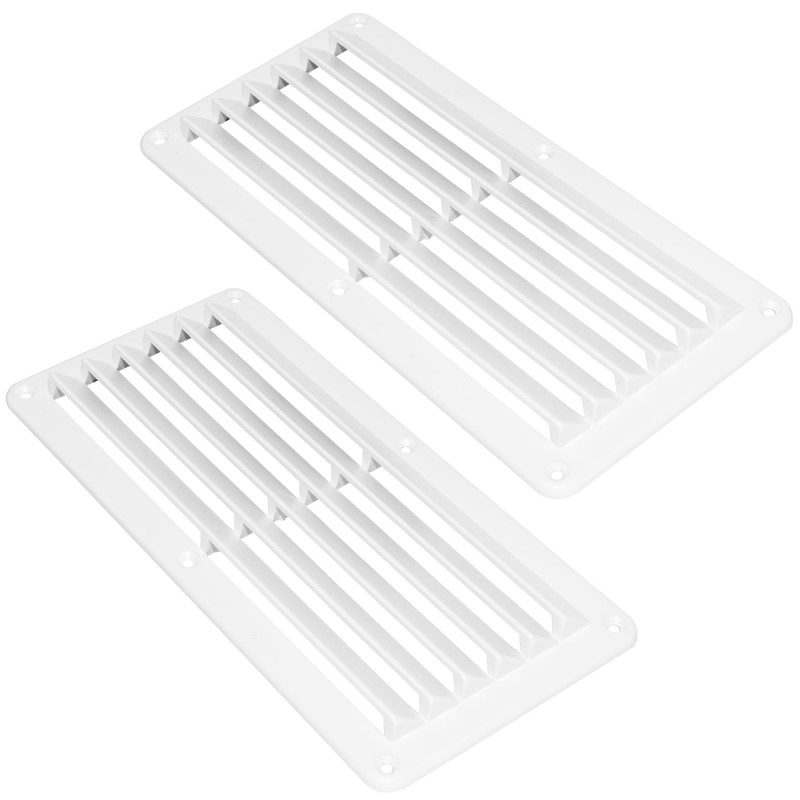 Five Oceans FO590-M2 Rectangular Boat Marine Louvered Ventilators, White Durable
