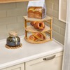 Goaste 3-Tier Bamboo Corner Shelf, Kitchen Countertop Storage Organizer, Cabinet