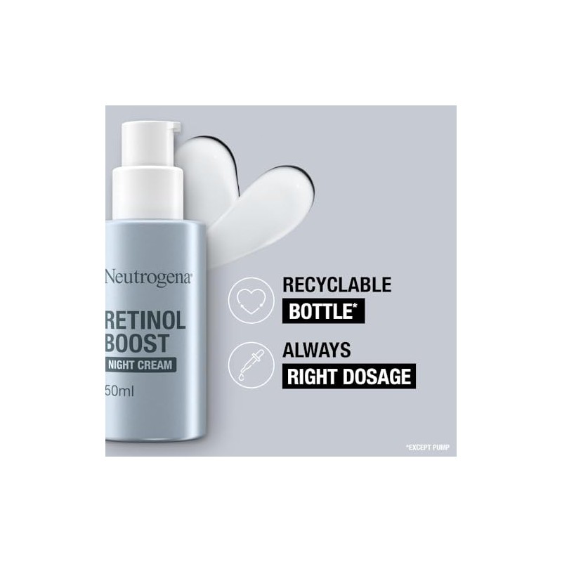 Neutrogena Retinol Boost Night Face Cream (1x 50ml), Lightweight Night-Time