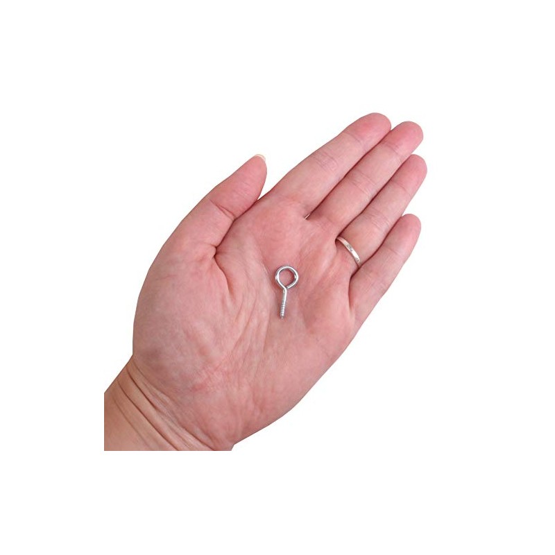 Pack of 100 Metal 25mm Screw Eyes - Heavy Duty