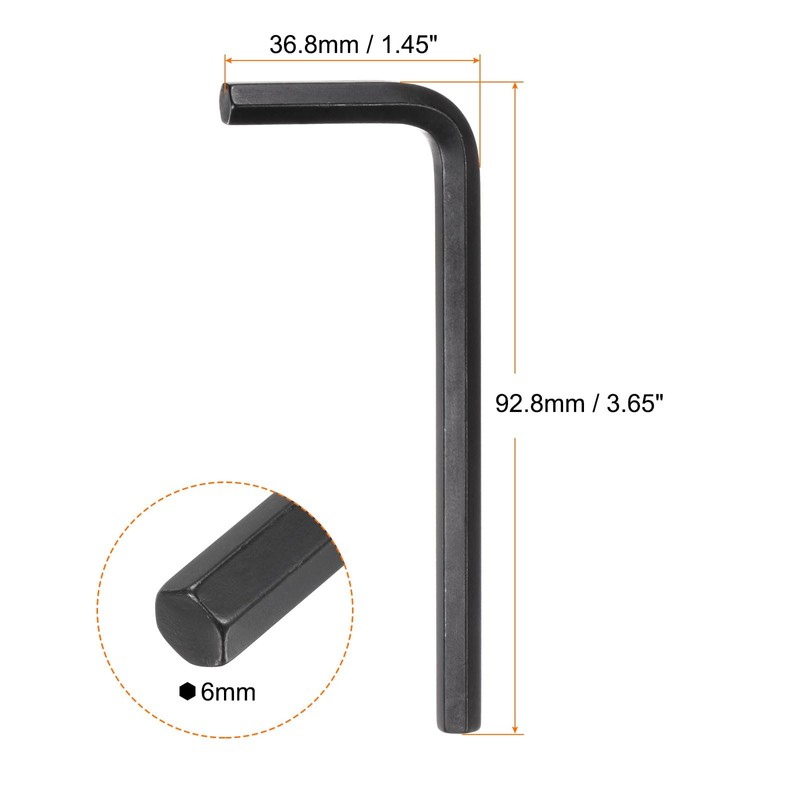 sourcing map 30pcs Hex Key Wrench 6mm Metric CR-V L