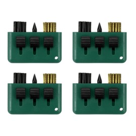 PATIKIL Golfschlägerbürste, 4 Stück, Taschen-Golfschläger-Rillenreiniger, 3-in-1, einziehbarer Spitzer, Nylon und Drahtborsten, Grün