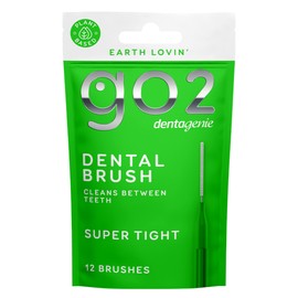 GO2 Dentagenie Dental Brush SUPER TIGHT (Green) 12pk