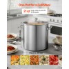 21 Quart Stainless Steel Stockpot with Glass Lid PFOA &