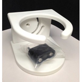 MARINE BOAT UV STABILIZED PLASTIC PE DRINK HOLDER WITH RAIL MOUNT BRACKET KIT