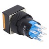 25Pcs Squares Push Button Switch 8 Pin Self Locking Switches