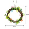 3 x Rustic Wooden Easter Egg Door Hanging Wreaths (19cm